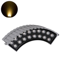 TREEJINA 90690 Κυρτή Μπάρα Φωτισμού Wall Washer για Φυτά - Δέντρα LED 18W 1620lm 10° DC 24V Αδιάβροχο IP67 Θερμό Λευκό 2700K Dimmable - Bridgelux SMD Chip - Γκρι Ανθρακί - Μ29 x Π11 x Υ10.5cm - 3 Χρόνια Εγγύηση