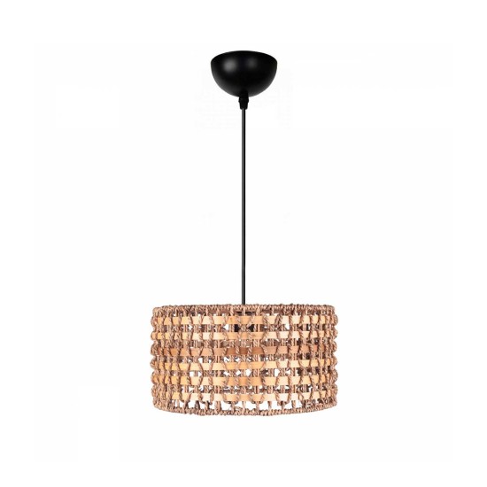 POMEGRANDE 204-0158 Boho Κρεμαστό Φωτιστικό Kαπέλο Μονόφωτο 1 x E27 IP20 Μπεζ Rattan με Καφέ Ξυλο - Μ30 x Π30 x Υ16cm POMEGRANDE 204-0158 Boho Κρεμαστό Φωτιστικό Kαπέλο Μονόφωτο 1 x E27 IP20 Μπεζ Rattan με Καφέ Ξυλο - Μ30 x Π30 x Υ16cm