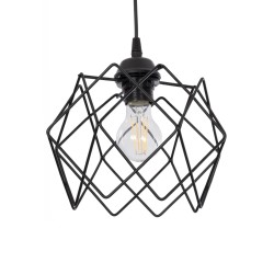 SOLON 201-0059 Μοντέρνο Κρεμαστό Φωτιστικό Οροφής με Ντουί 1 x E27 AC 220-240V IP20 - Μαύρο - Μ24 x Π24 x Υ23cm