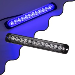 85268 PRO Series Μπάρα Σήμανσης Οχήματος Αστυνομίας για Αυτοκίνητα & Φορτηγά 10 Προγραμμάτων Φωτισμού STROBE LED SMD 3030 15W DC 12-24V Αδιάβροχη IP65 Μπλε