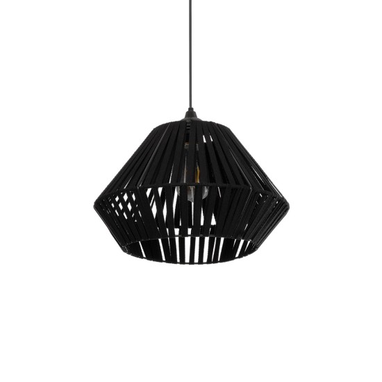 NUI 205-0061 Boho Κρεμαστό Φωτιστικό Οροφής με Ντουί 1 x E27 AC 220-240V IP20 - Μαύρο - M36 x Π36 x Υ27cm