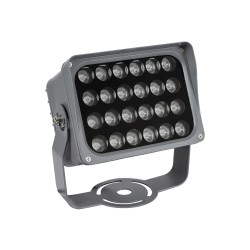 FLOODXENA 90131 Προβολέας Σποτ Wall Washer LED 24W 2040lm 10° AC 220-240V Αδιάβροχο IP65 Μπλε - Bridgelux SMD Chip - Γκρι Ανθρακί - Μ18 x Π13.5 x Υ18cm - 3 Χρόνια Εγγύηση