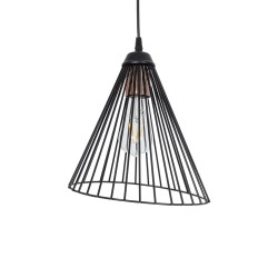 ARCWIRE 203-0015 Μοντέρνο Κρεμαστό Φωτιστικό Οροφής με Ντουί 1 x E27 AC 220-240V IP20 - Μαύρο - Μ25 x Π25 x Υ30cm