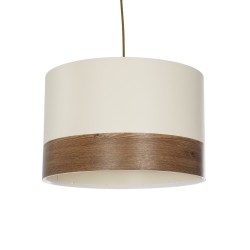 ZYKLUS 203-0103 Μοντέρνο Κρεμαστό Φωτιστικό Οροφής με Ντουί 1 x E27 AC 220-240V IP20 - Μπεζ & Καφέ - Μ36 x Π36 x Υ25cm