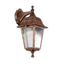 SOLME 203-0216 Vintage Φωτιστικό Τοίχου - Απλίκα με Ντουί 1 x E27 AC 220-240V IP44 - Χάλκινο - Μ15 x Π20 x Υ35cm