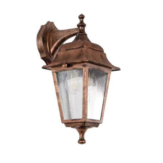 SOLME 203-0216 Vintage Φωτιστικό Τοίχου - Απλίκα με Ντουί 1 x E27 AC 220-240V IP44 - Χάλκινο - Μ15 x Π20 x Υ35cm