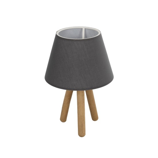 CAP 204-0068 Μοντέρνο Επιτραπέζιο Φωτιστικό Πορτατίφ με Ντουί 1 x E27 AC 220-240V IP20 - Καφέ & Μαύρο - Μ22 x Π22 x Υ33cm