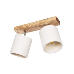 CUP 203-0056 Vintage Φωτιστικό Οροφής με Ντουί 2 x E27 AC 220-240V IP20 - Λευκό & Μπεζ - Μ42 x Π14 x Υ26cm