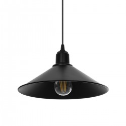 FERRO 203-0084 Μοντέρνο Κρεμαστό Φωτιστικό Οροφής με Ντουί 1 x E27 AC 220-240V IP20 - Μαύρο - Μ30 x Π30 x Υ15cm