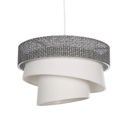 SIERA 203-0170 Μοντέρνο Κρεμαστό Φωτιστικό Οροφής με Ντουί 1 x E27 AC 220-240V IP20 - Μαύρο & Λευκό - Μ38 x Π38 x Υ26cm