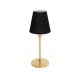 GLOSSY 204-0056 Μοντέρνο Επιτραπέζιο Φωτιστικό Πορτατίφ με Ντουί 1 x E14 AC 220-240V IP20 - Χρυσό & Μαύρο - Μ14 x Π14 x Υ36cm