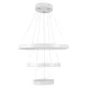 NEMESIS TRIO 61168-DECO Μοντέρνο Κρεμαστό Φωτιστικό Οροφής LED 100W 12123lm 360° AC 220-240V IP20 Ρυθμιζόμενο Λευκό CCT με Χειριστήριο από 2700K έως 6000K Dimmable - Lumileds SMD Chip - Λευκό Ματ - Μ60 x Π60 x Υ60cm - 3 Χρόνια Εγγύηση