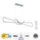 DOLORES 61281 Κρεμαστό Φωτιστικό Οροφής Design LED CCT 105W 11760lm 300° AC 220-240V - Εναλλαγή Φωτισμού μέσω Τηλεχειριστηρίου All In One Ψυχρό 6000k+Φυσικό 4500k+Θερμό 2700k Dimmable Μ110 x Π17 x Υ17.5cm - Νίκελ Ασημί Βούρτσας - 3 Years Warran DOLORES 61281 Κρεμαστό Φωτιστικό Οροφής Design LED CCT 105W 11760lm 300° AC 220-240V - Εναλλαγή Φωτισμού μέσω Τηλεχειριστηρίου All In One Ψυχρό 6000k+Φυσικό 4500k+Θερμό 2700k Dimmable Μ110 x Π17 x Υ17.5cm - Νίκελ Ασημί Βούρτσας - 3 Years Warran