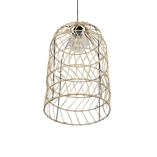 NETI 205-0025 Boho Κρεμαστό Φωτιστικό Οροφής με Ντουί 1 x E27 AC 220-240V IP20 - Μπεζ - M35 x Π35 x Υ63cm