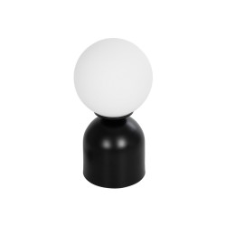 MAGIC 204-0132 Μοντέρνο Επιτραπέζιο Φωτιστικό Πορτατίφ με Ντουί 1 x E14 AC 220-240V IP20 - Μαύρο & Λευκό - Μ15 x Π15 x Υ28cm