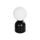 MAGIC 204-0132 Μοντέρνο Επιτραπέζιο Φωτιστικό Πορτατίφ με Ντουί 1 x E14 AC 220-240V IP20 - Μαύρο & Λευκό - Μ15 x Π15 x Υ28cm