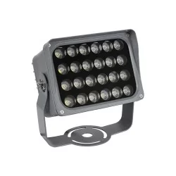 FLOODXENA 90129 Προβολέας Σποτ Wall Washer LED 24W 2760lm 10° AC 220-240V Αδιάβροχο IP65 Φυσικό Λευκό 4500K - Bridgelux SMD Chip - Γκρι Ανθρακί - Μ18 x Π13.5 x Υ18cm - 3 Χρόνια Εγγύηση