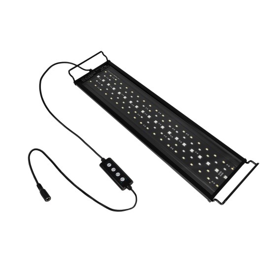 AQUARIUS 79679 Φωτιστικό Ενυδρείου με Ενσωματωμένο Χειριστήριο LED 16W 800lm 120° AC 220-240V Αδιάβροχο IP44 Πολύχρωμο RGBW Dimmable - Sanan SMD Chip - Μαύρο - Μ45 x Π11 x Υ3cm - 2 Χρόνια Εγγύηση