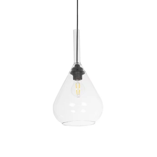 BALU 206-0043 Μοντέρνο Κρεμαστό Φωτιστικό Οροφής με Ντουί 1 x E27 AC 220-240V IP20 - Διάφανο - Μ20 x Π20 x Υ42cm