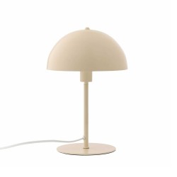 GASCEIO 204-0140 Μοντέρνο Eπιτραπέζιο Φωτιστικό Μονόφωτο 1 x E27 IP20 Μπεζ Μέταλλο - Μ25 x Π25 x Υ39cm