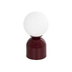 MAGIC 204-0135 Μοντέρνο Επιτραπέζιο Φωτιστικό Πορτατίφ με Ντουί 1 x E14 AC 220-240V IP20 - Κόκκινο & Λευκό - Μ15 x Π15 x Υ28cm