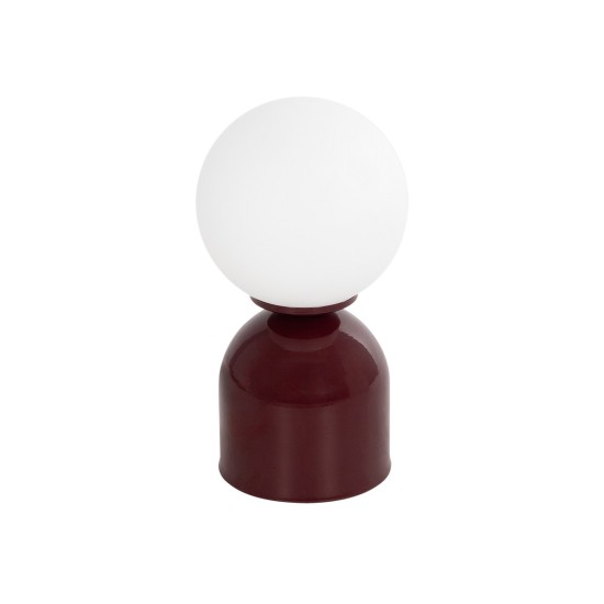 MAGIC 204-0135 Μοντέρνο Επιτραπέζιο Φωτιστικό Πορτατίφ με Ντουί 1 x E14 AC 220-240V IP20 - Κόκκινο & Λευκό - Μ15 x Π15 x Υ28cm