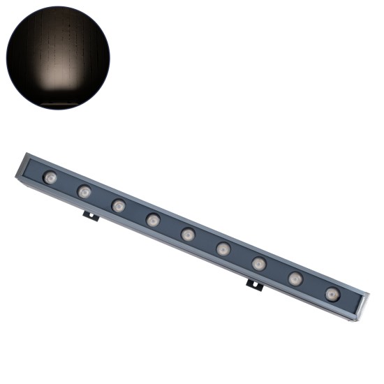 WASHERNAIA 90173 Μπάρα Φωτισμού Wall Washer LED 9W 1035lm 30° DC 24V Αδιάβροχο IP65 Φυσικό Λευκό 4500K Dimmable - Bridgelux SMD Chip - Γκρι Ανθρακί - Μ50 x Π4 x Υ5cm - 3 Χρόνια Εγγύηση