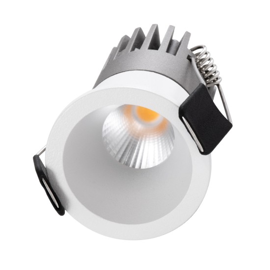 MICRO-S 60237 Χωνευτό LED Spot Downlight TrimLess Φ4cm 5W 625lm 38° AC 220-240V IP20 Φ4 x Υ5.9cm - Στρόγγυλο - Λευκό - Θερμό Λευκό 2700K - Bridgelux COB - 5 Years Warranty