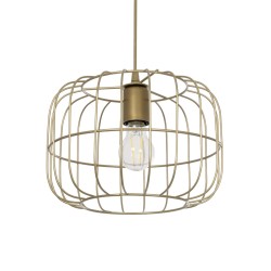 LUCANA 201-0074 Vintage Κρεμαστό Φωτιστικό Οροφής με Ντουί 1 x E27 AC 220-240V IP20 - Χρυσό - Μ29 x Π29 x Υ23cm