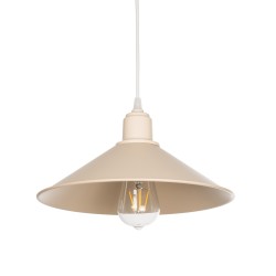 FERRO 203-0086 Μοντέρνο Κρεμαστό Φωτιστικό Οροφής με Ντουί 1 x E27 AC 220-240V IP20 - Μπεζ - Μ30 x Π30 x Υ15cm