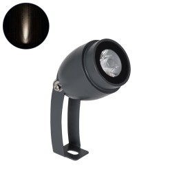 TREEGAL 90462 Φωτιστικό Σποτ για Φυτά - Δέντρα με Βάση Μπετού & Κορμού LED 3W 345lm 15° DC 24V Αδιάβροχο IP67 Φυσικό Λευκό 4500K Dimmable - Bridgelux SMD Chip - Γκρι Ανθρακί - Μ5 x Π5 x Υ14.7cm - 3 Χρόνια Εγγύηση