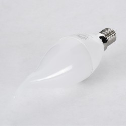 CANDLE 60008 Λάμπα Κεράκι E14 C37T LED 6W 564lm 260° AC 220-240V IP20 Θερμό Λευκό 2700K - Lumileds SMD Chip - Λευκό Γαλακτερό - Μ3.7 x Π3.7 x Υ12.5cm - 3 Χρόνια Εγγύηση