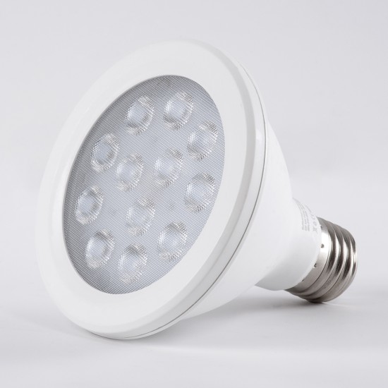 60084 Λάμπα LED E27 PAR30 Σποτ 12W 1200lm 36° AC 220-240V IP20 Φ9.5 x Υ9.5cm Ψυχρό Λευκό 6000K - 3 Χρόνια Εγγύηση