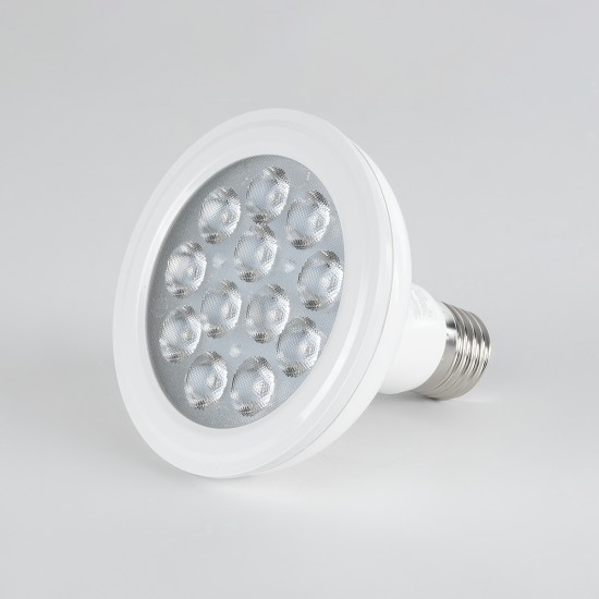 60090 Λάμπα LED E27 PAR30 Σποτ 12W 1200lm 36° AC 220-240V IP20 Φ9.5 x Υ9.5cm Ψυχρό Λευκό 6000K Dimmable - 3 Χρόνια Εγγύηση