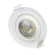 DE VALERA 60182 Χωνευτό Κινούμενο Downlight Σποτ LED 5W 500lm 60° AC 220-240V IP20 Ψυχρό Λευκό 6000K - Bridgelux SMD Chip & TÜV SÜD Driver - Λευκό Ματ - Μ9 x Π9 x Υ4cm / Q8cm - 3 Χρόνια Εγγύηση