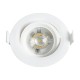 DE VALERA 60183 Χωνευτό LED Κινούμενο Spot Downlight 5W 485lm 60° AC 220-240V IP44 Φ9cm x Υ4cm - Στρόγγυλο - Λευκό - Φυσικό Λευκό 4500K - Bridgelux Chip - TÜV Certified Driver - 5 Χρόνια Εγγύηση