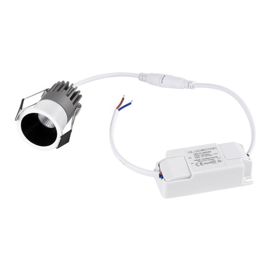 MICRO-S 60235 Χωνευτό LED Spot Downlight TrimLess Φ4cm 5W 625lm 38° AC 220-240V IP20 Φ4 x Υ5.9cm - Στρόγγυλο - Λευκό με Μαύρο Κάτοπτρο - Θερμό Λευκό 2700K - Bridgelux COB - 5 Years Warranty MICRO-S 60235 Χωνευτό LED Spot Downlight TrimLess Φ4cm 5W 625lm 38° AC 220-240V IP20 Φ4 x Υ5.9cm - Στρόγγυλο - Λευκό με Μαύρο Κάτοπτρο - Θερμό Λευκό 2700K - Bridgelux COB - 5 Years Warranty