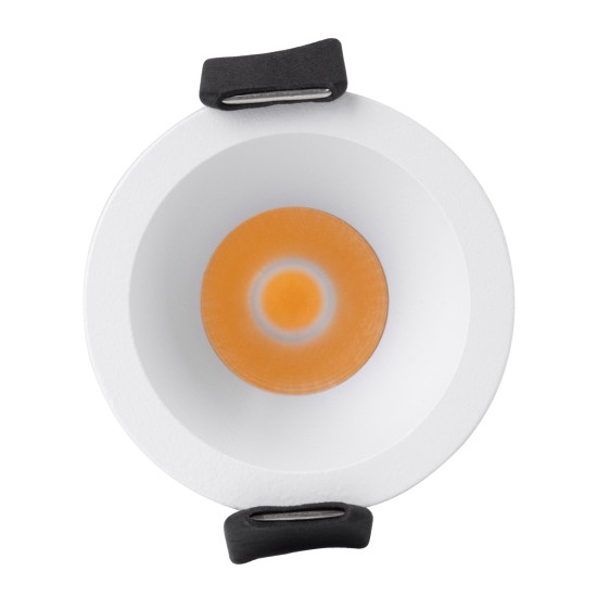 MICRO-S 60237 Χωνευτό LED Spot Downlight TrimLess Φ4cm 5W 625lm 38° AC 220-240V IP20 Φ4 x Υ5.9cm - Στρόγγυλο - Λευκό - Θερμό Λευκό 2700K - Bridgelux COB - 5 Years Warranty