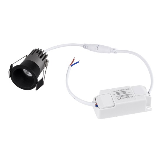 MICRO-S 60238 Χωνευτό LED Spot Downlight TrimLess Φ4cm 5W 650lm 38° AC 220-240V IP20 Φ4 x Υ5.9cm - Στρόγγυλο - Μαύρο - Φυσικό Λευκό 4500K - Bridgelux COB - 5 Years Warranty MICRO-S 60238 Χωνευτό LED Spot Downlight TrimLess Φ4cm 5W 650lm 38° AC 220-240V IP20 Φ4 x Υ5.9cm - Στρόγγυλο - Μαύρο - Φυσικό Λευκό 4500K - Bridgelux COB - 5 Years Warranty