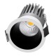 MICRO-B 60240 Χωνευτό LED Spot Downlight TrimLess Φ6cm 7W 910lm 38° AC 220-240V IP20 Φ6 x Υ7.8cm - Στρόγγυλο - Λευκό με Μαύρο Κάτοπτρο - Φυσικό Λευκό 4500K - Bridgelux COB - 5 Years Warranty