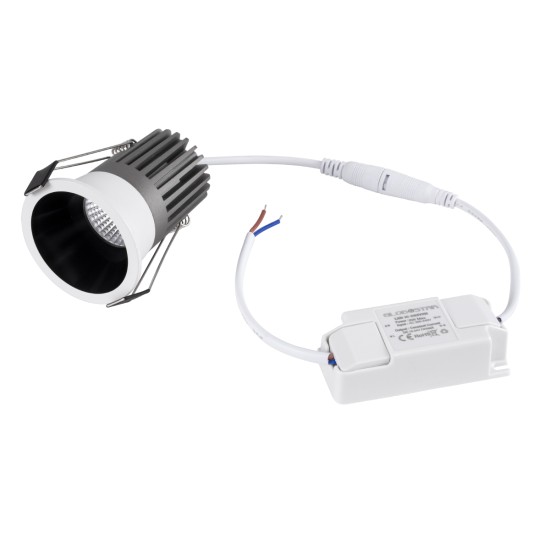 MICRO-B 60240 Χωνευτό LED Spot Downlight TrimLess Φ6cm 7W 910lm 38° AC 220-240V IP20 Φ6 x Υ7.8cm - Στρόγγυλο - Λευκό με Μαύρο Κάτοπτρο - Φυσικό Λευκό 4500K - Bridgelux COB - 5 Years Warranty MICRO-B 60240 Χωνευτό LED Spot Downlight TrimLess Φ6cm 7W 910lm 38° AC 220-240V IP20 Φ6 x Υ7.8cm - Στρόγγυλο - Λευκό με Μαύρο Κάτοπτρο - Φυσικό Λευκό 4500K - Bridgelux COB - 5 Years Warranty