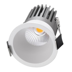 MICRO-B 60243 Χωνευτό Downlight Σποτ LED 7W 875lm 38° AC 220-240V IP20 Θερμό Λευκό 2700K - Bridgelux COB Chip & TÜV SÜD Driver - Λευκό Ματ - Μ6 x Π6 x Υ7.8cm / Q5cm - 5 Χρόνια Εγγύηση