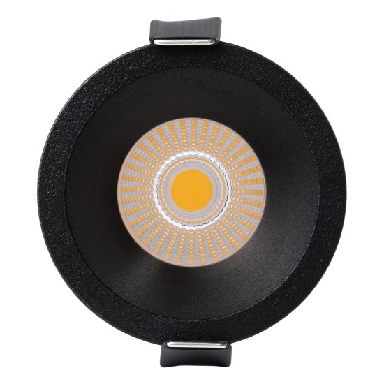 MICRO-B 60244 Χωνευτό LED Spot Downlight TrimLess Φ6cm 7W 910lm 38° AC 220-240V IP20 Φ6 x Υ7.8cm - Στρόγγυλο - Μαύρο - Φυσικό Λευκό 4500K - Bridgelux COB - 5 Years Warranty