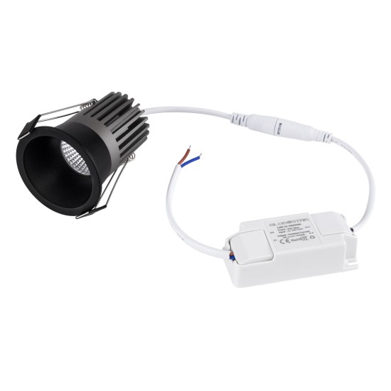 MICRO-B 60244 Χωνευτό LED Spot Downlight TrimLess Φ6cm 7W 910lm 38° AC 220-240V IP20 Φ6 x Υ7.8cm - Στρόγγυλο - Μαύρο - Φυσικό Λευκό 4500K - Bridgelux COB - 5 Years Warranty MICRO-B 60244 Χωνευτό LED Spot Downlight TrimLess Φ6cm 7W 910lm 38° AC 220-240V IP20 Φ6 x Υ7.8cm - Στρόγγυλο - Μαύρο - Φυσικό Λευκό 4500K - Bridgelux COB - 5 Years Warranty