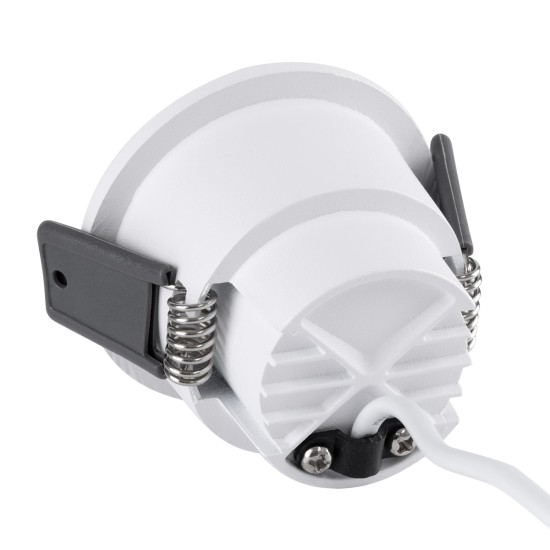 PLUTO-S 60247 Χωνευτό Downlight Σποτ με Honeycomb Anti Glare Reflector LED 7W 875lm 38° AC 220-240V IP20 Θερμό Λευκό 2700K - Bridgelux COB Chip & TÜV SÜD Driver - Λευκό & Μαύρο Ματ - Μ6.4 x Π6.4 x Υ4.9cm / Q5.5cm - 5 Χρόνια Εγγύηση