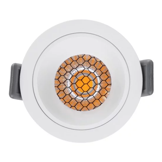 PLUTO-S 60248 Χωνευτό LED Spot Downlight TrimLess Φ6.4cm 7W 910lm 38° AC 220-240V IP20 Φ6.4 x Υ4.9cm - Στρόγγυλο - Λευκό & Anti-Glare HoneyComb - Φυσικό Λευκό 4500K - Bridgelux COB - 5 Years Warranty