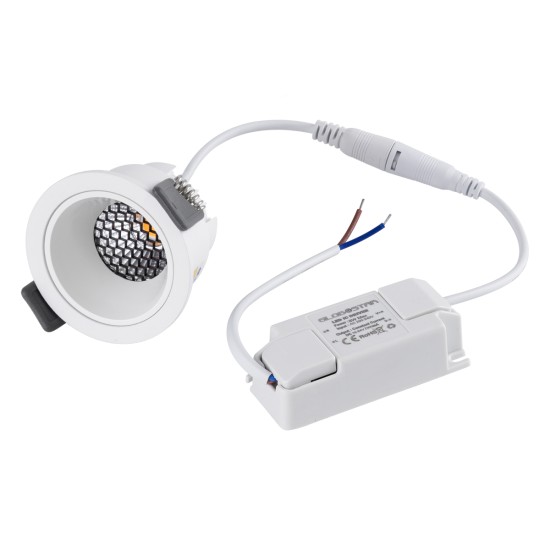 PLUTO-S 60248 Χωνευτό LED Spot Downlight TrimLess Φ6.4cm 7W 910lm 38° AC 220-240V IP20 Φ6.4 x Υ4.9cm - Στρόγγυλο - Λευκό & Anti-Glare HoneyComb - Φυσικό Λευκό 4500K - Bridgelux COB - 5 Years Warranty PLUTO-S 60248 Χωνευτό LED Spot Downlight TrimLess Φ6.4cm 7W 910lm 38° AC 220-240V IP20 Φ6.4 x Υ4.9cm - Στρόγγυλο - Λευκό & Anti-Glare HoneyComb - Φυσικό Λευκό 4500K - Bridgelux COB - 5 Years Warranty
