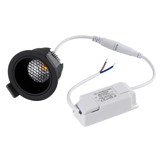 PLUTO-S 60250 Χωνευτό LED Spot Downlight TrimLess Φ6.4cm 7W 910lm 38° AC 220-240V IP20 Φ6.4 x Υ4.9cm - Στρόγγυλο - Μαύρο & Anti-Glare HoneyComb - Φυσικό Λευκό 4500K - Bridgelux COB - 5 Years Warranty PLUTO-S 60250 Χωνευτό LED Spot Downlight TrimLess Φ6.4cm 7W 910lm 38° AC 220-240V IP20 Φ6.4 x Υ4.9cm - Στρόγγυλο - Μαύρο & Anti-Glare HoneyComb - Φυσικό Λευκό 4500K - Bridgelux COB - 5 Years Warranty