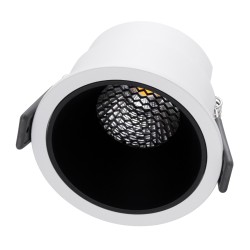 PLUTO-M 60252 Χωνευτό Downlight Σποτ με Honeycomb Anti Glare Reflector LED 10W 1300lm 38° AC 220-240V IP20 Φυσικό Λευκό 4500K - Bridgelux COB Chip & TÜV SÜD Driver - Λευκό & Μαύρο Ματ - Μ8.4 x Π8.4 x Υ5.9cm / Q7.5cm - 5 Χρόνια Εγγύηση