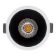 PLUTO-M 60252 Χωνευτό LED Spot Downlight TrimLess Φ8.4cm 10W 1300lm 38° AC 220-240V IP20 Φ8.4 x Υ5.9cm - Στρόγγυλο - Λευκό με Μαύρο Κάτοπτρο & Anti-Glare HoneyComb - Φυσικό Λευκό 4500K - Bridgelux COB - 5 Years Warranty